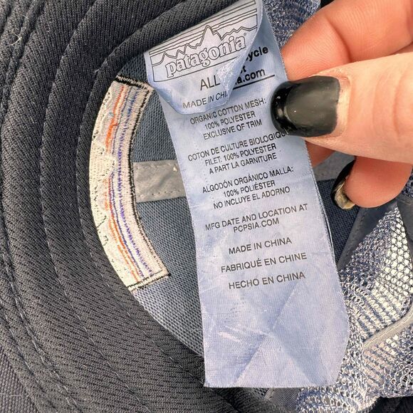 Patagonia Blue Adjustable Strap Embroidered Logo Baseball Cap Unisex Size OS - Picture 7 of 7